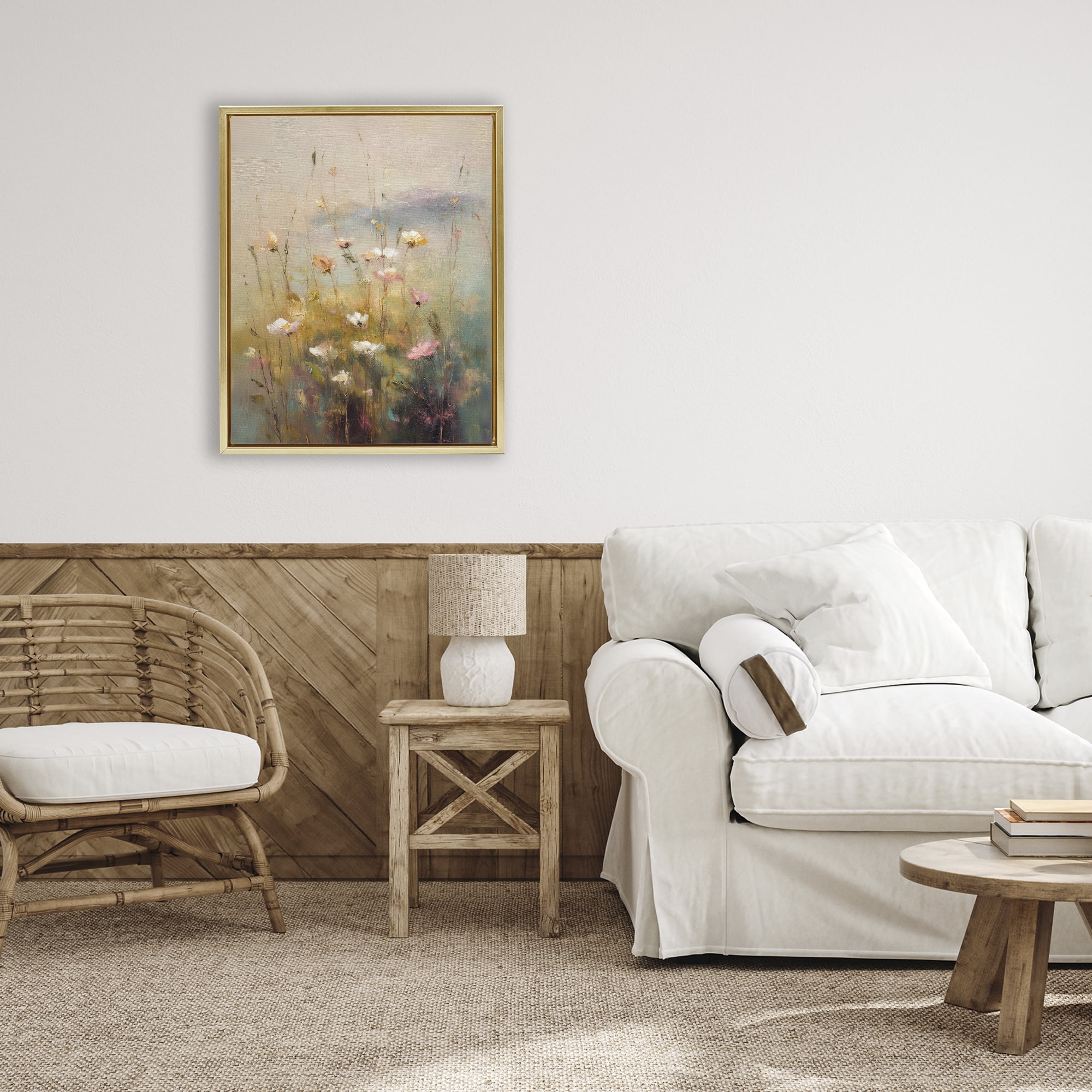 Stupell Industries Wildflower Valley Impression Gold Framed Floater Canvas Wall Art, design by Svetlana Aleynikova