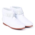 thumbnail image 4 of Minnetonka Women's Back Zip Boot, White, Size 9, 4 of 6