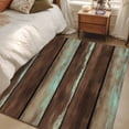 thumbnail image 4 of Area Rugs 2.7'x5', Brown Teal Wooden Carpet for Living Room Bedroom Dining Room, Vintage Farmhouse Retro Art Throw Kitchen Rugs Non Slip Washable Rectangle Indoor Outdoor Rugs, 4 of 8