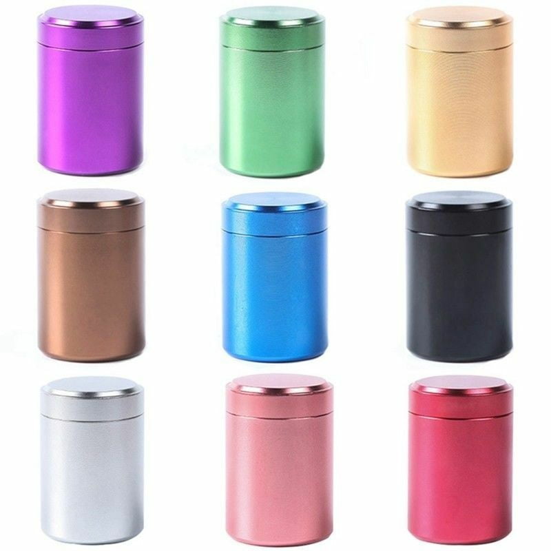 Airtight Smell Proof Container Aluminum Herb Stash Tea Jar Metal Can-CA 
