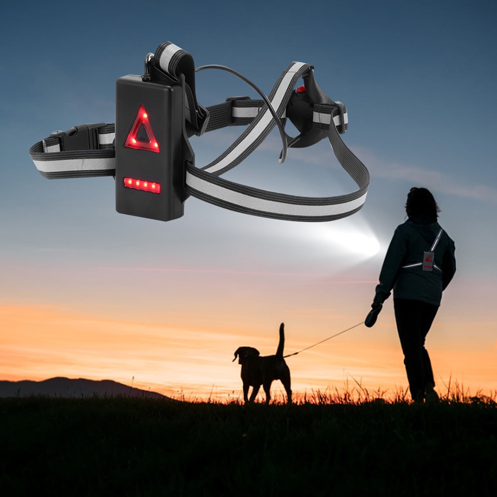 Lumière de Course de Nuit pour Poitrine LED Flash Lumineux Modes