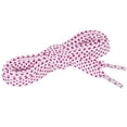 thumbnail image 2 of 3 Pares De Cordones Para Zapatillas Doble Capa Punto Hueca Plana Fucsia Blanco 140 cm/55, 2 of 4