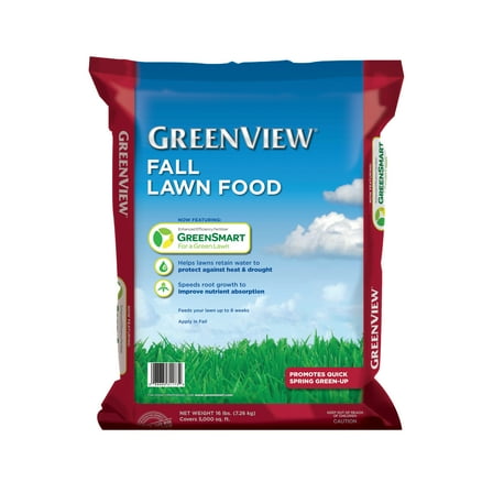 GreenView Fall Lawn Food with GreenSmart Fertilizer - 16 lbs. - Covers 5,000 sq. ft.
