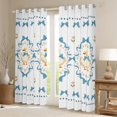thumbnail image 2 of Homewish Kawaii Duck Goose Animal Blackout Curtains Set of 2 (52x84 Each), Cartoon Bow-tie Window Curtains, Cute Flower Floral Curtains and Drapes, Curtains and Drapes Room Decor, 2 of 6
