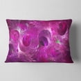 thumbnail image 2 of Designart Dark Pink Fractal Glass Texture - Abstract Throw Pillow - 12x20, 2 of 5