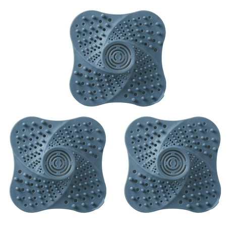 

3 Pcs Kitchen Sink Strainer Hair Catcher Bathroom Shower Sink Stopper Drain Cover Hair Trap (Blue)