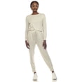 thumbnail image 4 of White Mark Ensemble de Pyjama de Détente pour Femmes 2 Pcs, Doux, Chandail à Manches Longues et Pantalon Jogger, 4 of 6