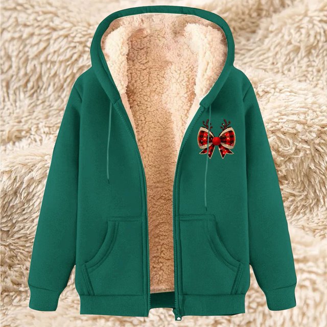 Chaqueta y sudadera informal con capucha de manga larga para mujer, con estampado de moda, de polar y capucha