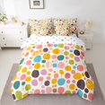 thumbnail image 2 of Manfei Abstract Circle 7-Piece Bedding Comforter Set,Multicolor Circular King Bedding Sets,Colorful Polka Dots Bed Sheets For Teens,Super Cozy Room Decor Reversible, 2 of 8