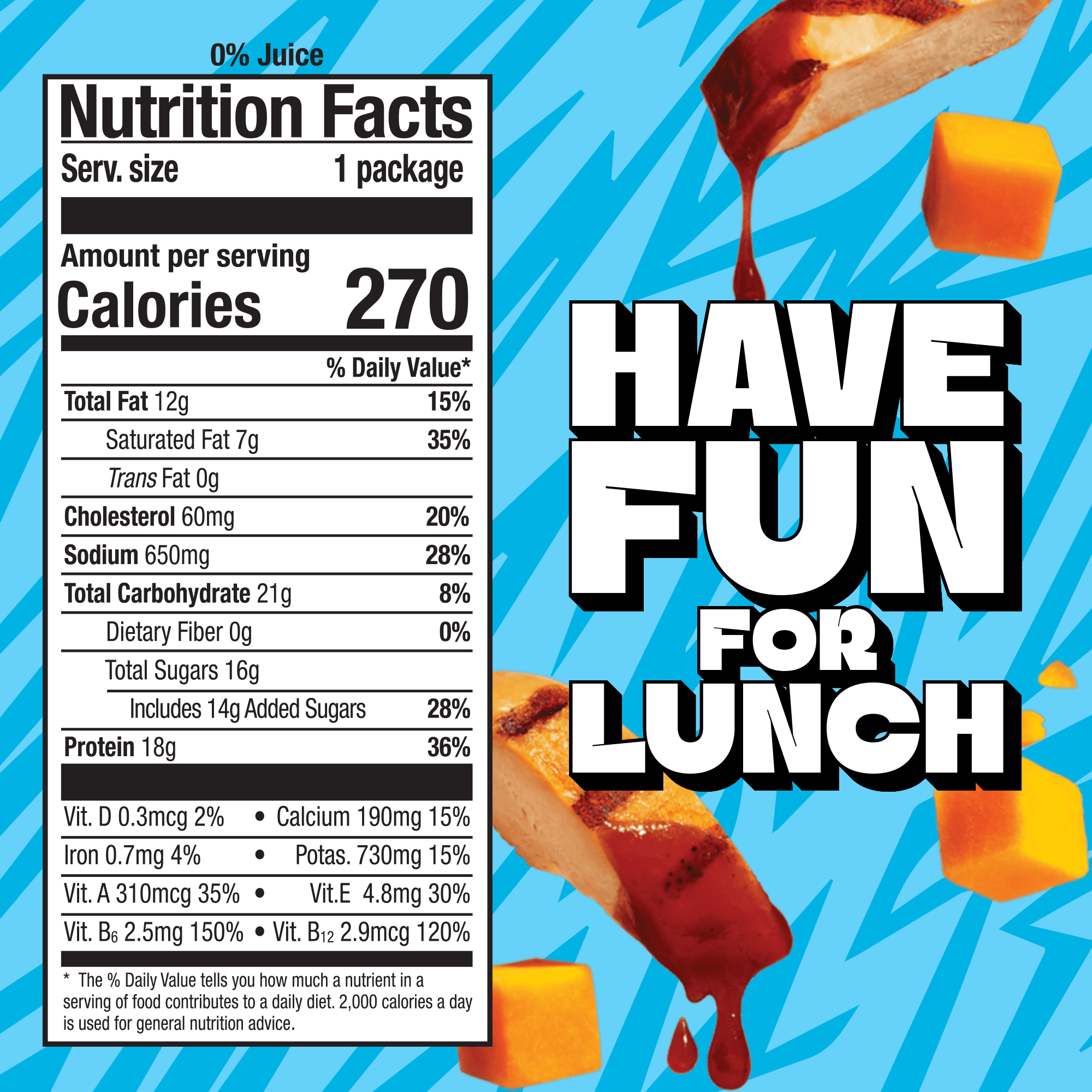 LUNCHLY Meal Kit, MrBeast BBQ Chicken Dippers with Feastables Chocolate and Prime Hydration, 18g Protein, Refrigerated, 1 Meal Kit