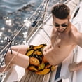 thumbnail image 2 of luoweisi Men's Beach Shorts Quick Dry Swim Trunks with Mesh Lining Thanksgiving Corn S, 2 of 5
