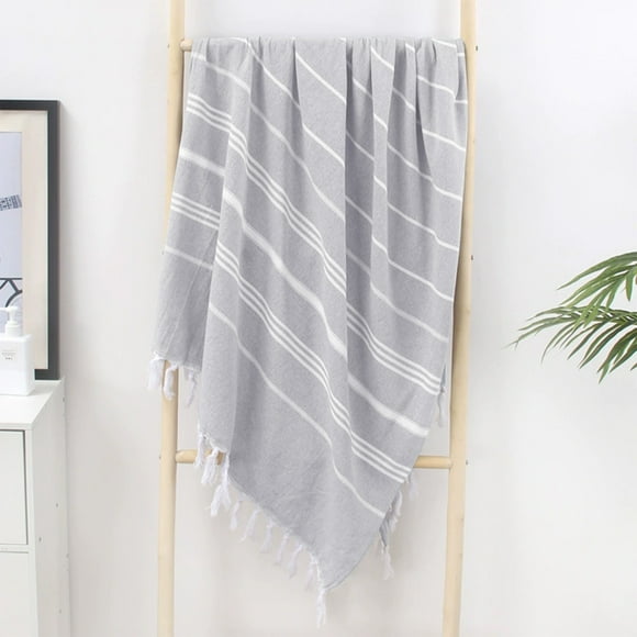 Polyester Turkish Beach Towel 90x180 With Tassel Woven Fringe Absorbent Adult Bath Towel Suitable For Beach Bath Towel Or Shawl