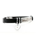 thumbnail image 6 of Black Leather Cuff Bangle Bracelets for Men Boys - Matthew 17:20 Bible Verse Quote Faith Can Move Mountains Encouragement Gift Bracelet for Friend Men Women Y1327, 6 of 7