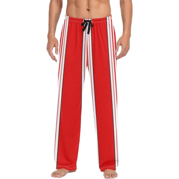 Mexican Serape Stripes Ghost Pajama Pants, Men's Lounge Pants Light with Drawstring and Pockets, Christmas New Year Birthday Father's Day Gifts, XX-Large