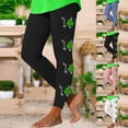 thumbnail image 4 of St. Patrick's Day Leggings for Women Plus Size Elastic Waisted Full Length Cute Graphic Print Tight Yoga Workout Pants(White,M), 4 of 4