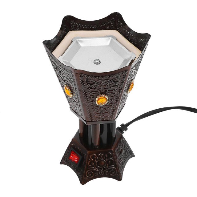 Plug In Censer Burner Metal Electric Incense Burning Relaxing Copper 6.7×4.5×4.5in Home Use 1Set
