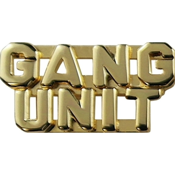 Hero's Pride GANG UNIT Die Struck Letters, Gold Finish, Pair