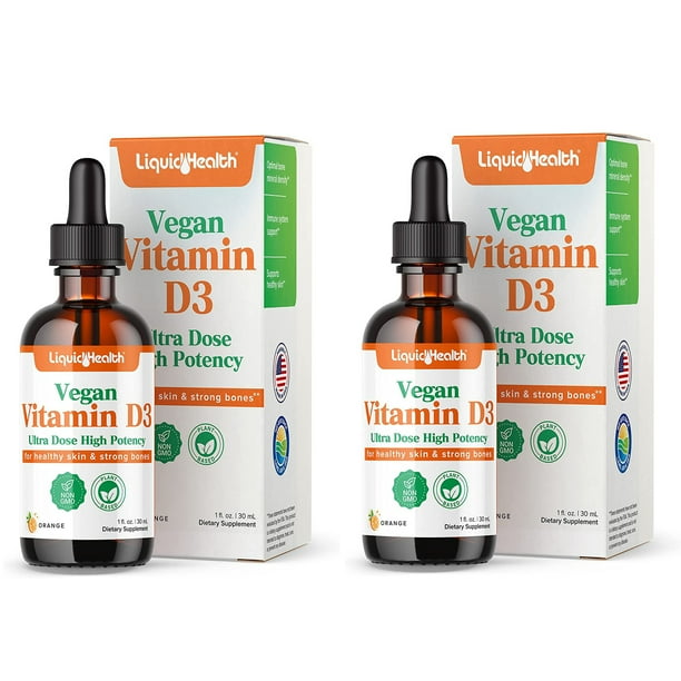 LIQUIDHEALTH Vitamin D3 5000 IU Liquid Supplement for Bone Health