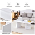 thumbnail image 5 of Aukfa Coffee Table, Modern Stable Support Rectangular Center Table for Living Room, 45Inch, White, 5 of 8