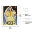 thumbnail image 2 of Seville's Fair - Andalusia Spain - Spring Festival - Vintage Travel Poster by Francisco Maireles Vela c.1955 - Fine Art Matte Paper Print (Unframed) 16x20in, 2 of 4