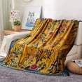 thumbnail image 6 of 1 Piece Vintage Floral and Bird Pattern Plush Blanket - Soft Flannel for All Seasons, Machine Washable Comfortable Home Decor Gift, Exquisite Design, 6 of 7