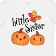 thumbnail image 4 of Inktastic Little Sister Pumpkins with Fall Leaves Girls Toddler T-Shirt, 4 of 5