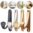 thumbnail image 5 of Wall Mount Towel Hooks, Brushed Nickel Metal Hangers, 3.4x1.8 Inch Heavy-Duty Hooks, Multifunctional Holders for Towels, Robe, Loofah in Kitchen and Bathroom,Black, 5 of 8