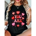 thumbnail image 1 of 100% Cotton Groovy Heart You Are Valentines Day Heart Womens Mens Kids T-Shirt, 1 of 7