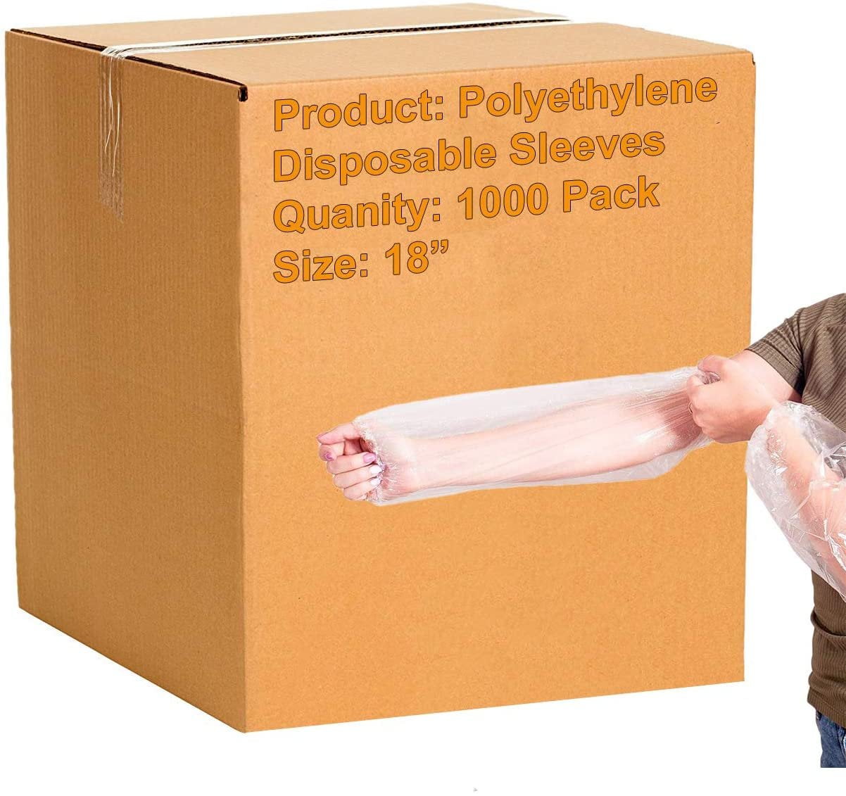 18 in Clear L Disposable Sleeves PK100