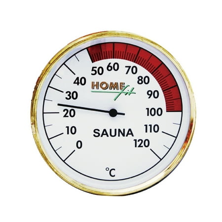 

Sauna Thermometer Metal Dial Wall-mounted Temperature Gauge for Home Hotel