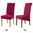 thumbnail image 1 of Funda elástica de forro Polar para silla, cubierta de asiento con respaldo largo, tamaño XL, para boda, comedor y cocina, 1 of 4