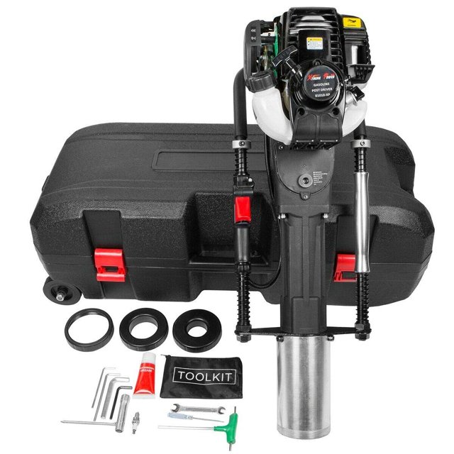 XtremepowerUS 38cc Gas-Powered T Post Driver Fence Post Driver Gasoline Piling 4-Stroke EPA Certificated w
