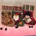 thumbnail image 4 of Relleno de calcetines navideños, 3 piezas, medias navideñas personalizadas, medias de Papá Noel, decoración de calcetines para niños, familias, muñeco de nieve, Santa Cla Feliz Sencillez, 4 of 4