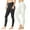 2PK: Black/Ivory, variant on Women & Plus Stretch Workout Running Tight Leggings with Wide Waistband & Pockets