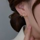 thumbnail image 1 of Pendientes de cristal brillante para mujer, aretes coreanos inusuales, gancho para Piercing de oreja, Perla Irregular, regalo de joyería de Navidad, novedad de 2023, 1 of 4