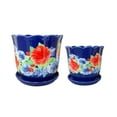 thumbnail image 3 of The Pioneer Woman Heritage Floral Planter, 6 inch, Stoneware, 3 of 5