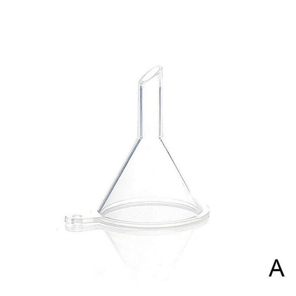 Mini embudo de plástico (39 mm x 31 mm x 6 mm), ideal para laboratorio y transferencia de líquidos de aceites esenciales (1 unidad)