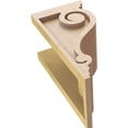 thumbnail image 6 of 6"W x 6"D x 12"H Wide Scroll Rough Cedar Woodgrain TimberThane Corbel, Primed Tan, 6 of 6