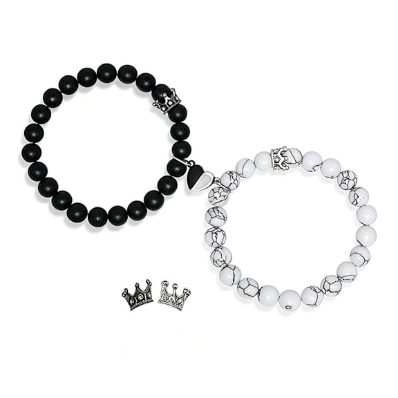 DESIGNICE Magnetic Couples Bracelets - His and Hers Matching Set,Forever Bracelets for Couples,Long Distance Relationship Gifts and Valentines Presents