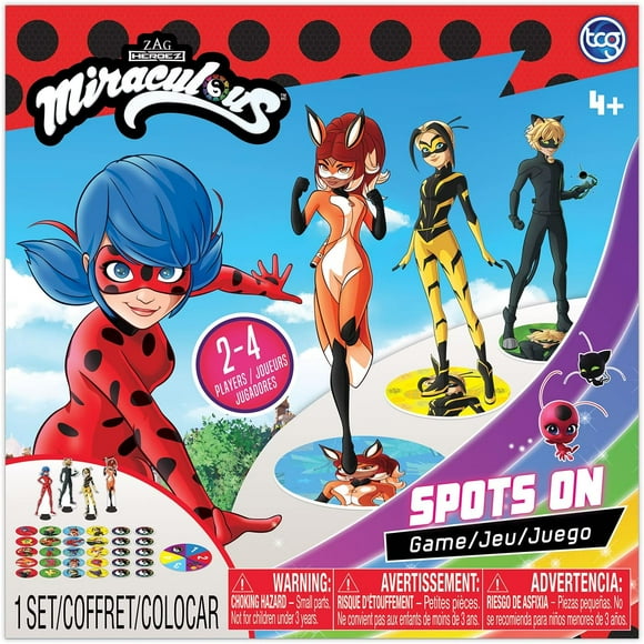 Miraculous Ladybug - Spots On Game - Help Ladybug, Cat Noir, Rena Rogue and Queen Bee Save The City! Great Birthday Gift for Boys and Girls