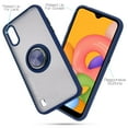 thumbnail image 4 of for Samsung Galaxy A01 A015 Rubber Ring Kickstand Magnetic Skin Case Phone Case Corner Edge Shock Slip Guard Scratch Shield Grip Wrap Slim Cover (Blue), 4 of 4