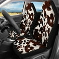 thumbnail image 3 of KUIFORTI Brown Cow Print Car Seat Covers Full Set, Automotive Seat Covers Accessories, Breathable Front Car Seat Cover Pack of 4 Car Seat Protector Cushion Pad Mat Easy to Install, 3 of 7