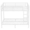 thumbnail image 4 of Tcbosik Bunk Bed Full Over Full Size, Heavy Duty Metal Bed Frame with Ladder and Guardrail, No Box Spring Needed, Off White, 4 of 9