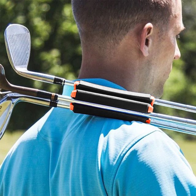 Retenedor de palos de golf, organizador de soporte fijo portátil para palos de golf (negro)