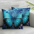 thumbnail image 3 of Shiartex Beautiful Butterfly Print Throw Pillow Cover Square Soft Cushion Cover Throw Pillow Case for Home Decor Living Room Bed Couch Car, 3 of 5