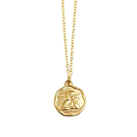 14K Yellow Gold Angel Pendant Charms for Jewelry Components Necklace Findings Jewelry Angel Charm