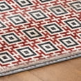 thumbnail image 5 of Addison Rugs Dream Shag Premium Machine Washable Transitional Modern Squares Red Runner Rug, 2'3" x 7'6", 5 of 8