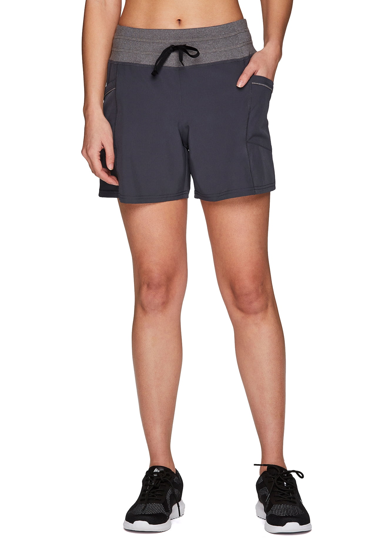 RBX Active Women's Stretch Woven Walking Short With Pockets And Knit