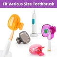 thumbnail image 3 of 6 Pack Toothbrush Covers Portable Toothbrush Protector Coverings Clips Tooth Brush Storage Head Cover Cap for Kids Bathroom Home Travel Tooth Brush Case, 3 of 7