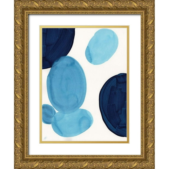 Lee, Judson 15x18 Gold Ornate Wood Framed with Double Matting Museum Art Print Titled - Shades of Blue II